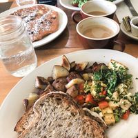 tofu scramble with scone subbed for toast  at Green Bean in Northampton