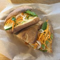 Delicious vegan banh mi  at Banh Mi Makers - Stare Mesto in Prague