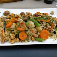 Vegan veg couscous pan at Messmer in Bregenz