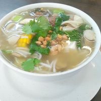 Vegan fish bihun soup at CunThi Good Taste Vegetarian in Penang