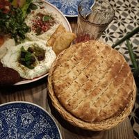 Flatbread at Comptoir Libanais in Bath