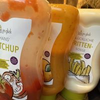 sauces  at Hans im Glück in Nuremberg