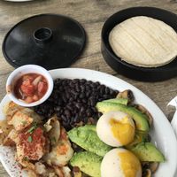 YoEgg vegan poached eggs!!  at Coyote Grill in Laguna Beach