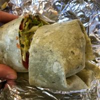 Hummus, tabbouli, goddess dressing wrap at Farm 2 Cup Juicery in Raynham