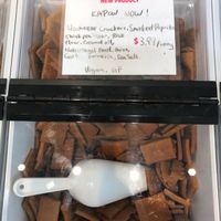 Bulk vegan cheeze crackers at Nada in Vancouver