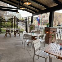 Outdoor seating  at Mint in Glens Falls
