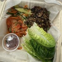 Mushroom/kimchi lettuce wraps   at Mint in Glens Falls