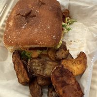Beet burger   at Mint in Glens Falls