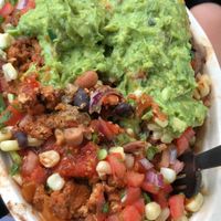 Salad, Sofritas, Cauli rice, both beans, pico, hot salsa, corn, guac, lettuce, tortilla on the side, vinagrette at Chipotle - Market Space in Annapolis