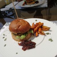 Burger and sweet potato chips at Supetar in Cavtat