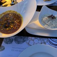 Indian veggies and rice. A bit spicey but solid taste   at Supetar in Cavtat