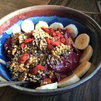 Frozen Acai and buckwheat granola breakfast bowl at Lotus in Jackson