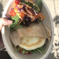 Avo Arepas at Juicygreens in Jamaica Plain