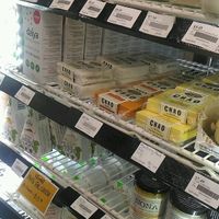 vegan cheeses at Organic Earth Market in Halifax