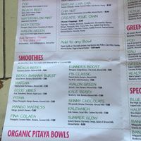 Page 1 of the menu at The Juice Pod in Sea Isle City