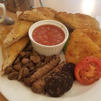 Large breakfast at Compass Cafe Bar in Blackpool