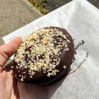 9/10 - Double chocolate coconut donut - so rich, so much chocolate  at Food in the Nūd in Edmonton