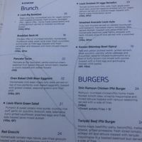 Menu as at April 2021 at Zetta's Pantry in Fitzroy