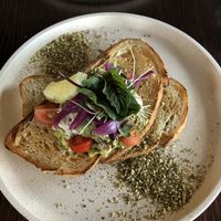 Smashed avocado on toast at Zetta's Pantry in Fitzroy