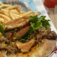 Double burger  at Monty's Good Burger - Koreatown in Los Angeles