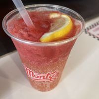 Sparkling strawberry lemonade   at Monty's Good Burger - Koreatown in Los Angeles