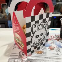 The Monty Meal box  at Monty's Good Burger - Koreatown in Los Angeles