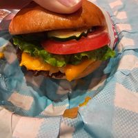 Double cheeseburger at Monty's Good Burger - Koreatown in Los Angeles