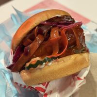 Spicy Korean chicken   at Monty's Good Burger - Koreatown in Los Angeles