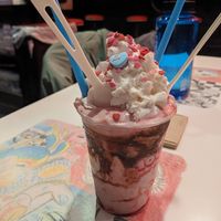 Valentine's day milkshake at Monty's Good Burger - Koreatown in Los Angeles
