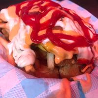 Dog pile at Monty's Good Burger - Koreatown in Los Angeles