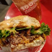 The perfect juicy burger at Monty's Good Burger - Koreatown in Los Angeles