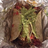 tacos - got a bit smushed at Chipotle - Park Plaza in Boston