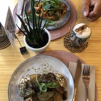 Pear Toast and Tost Verdulera  at Okaeri in Gijon