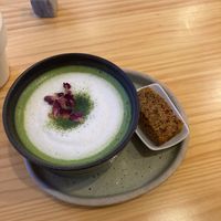 Matcha latte at Okaeri in Gijon