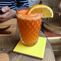 Orange, carrot and ginger juice at Okaeri in Gijon