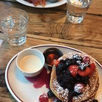 Vegan pancakes! at The Breakfast Club in London