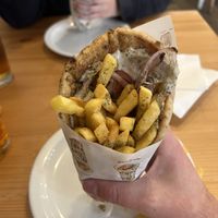 Tofu souvlaki pitta   at Cafe Aina in Stirling