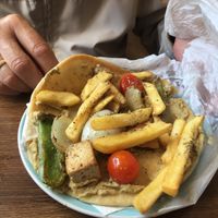Delicious Tofu Souvlaki at Cafe Aina in Stirling