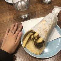 Falafel Souvlaki super good only 4,50£ at Cafe Aina in Stirling