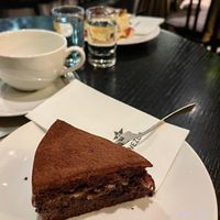 Chocolate cake at Hotel Slon in Ljubljana
