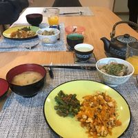 Delicious fully vegan breakfast!  at Vegan Minshuku Sanbiki Neko in Kyoto
