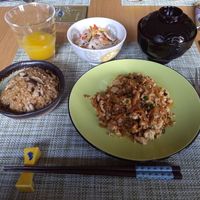 Breakfast at Vegan Minshuku Sanbiki Neko in Kyoto