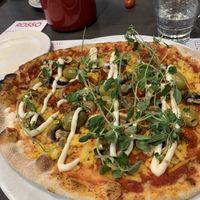 Vegan pizza  at Rosso in Porvoo