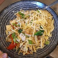 Porcini and tofu spaghetti at Rosso in Porvoo