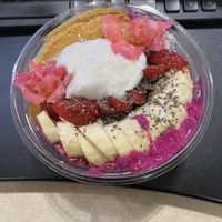 dragon açai bowl with peanut butter  at Green Source in Missoula