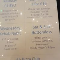 Specials at Megan's by the Green in South West London