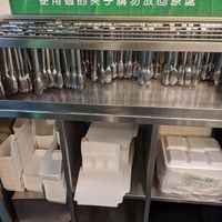 Tongs for putting food on your plate at ZhǎngChūn 長春 - Chongde in Tainan