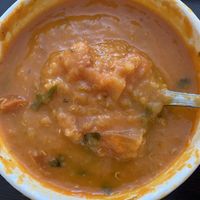 Vegan tomato quinoa bisque at Middle Way Cafe in Anchorage