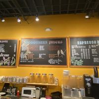 Drink menu at Middle Way Cafe in Anchorage