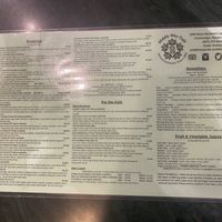 Menu side 1 at Middle Way Cafe in Anchorage